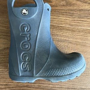 Pair of like new toddler navy crocs.
